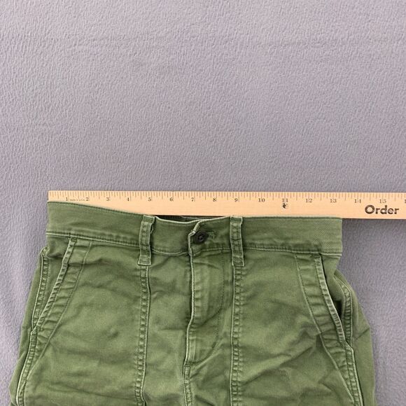 Madewell Shorts Womens Size 24 Army Green Stretch Perfect Vintage Deep Pockets - Picture 9 of 15